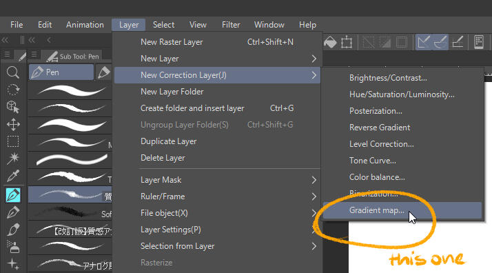 screenshot one: how to set up a gradient mesh